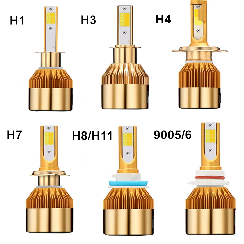 YHKOMS H7 светодиодный H4 9005 9006 H8 H11 H1 H3 880 881 H27 Автомобильный светодиодный головной светильник s 3000 К 6000 двойной цвет авто светодиодный светильник тумана светильник 12V