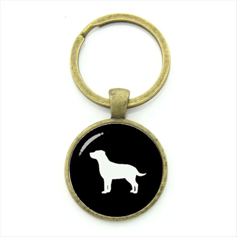 TAFREE Cute Dachshund key chain vintage minimalist hound silhouette art keychain lovely dog profile picture jewelry KC354