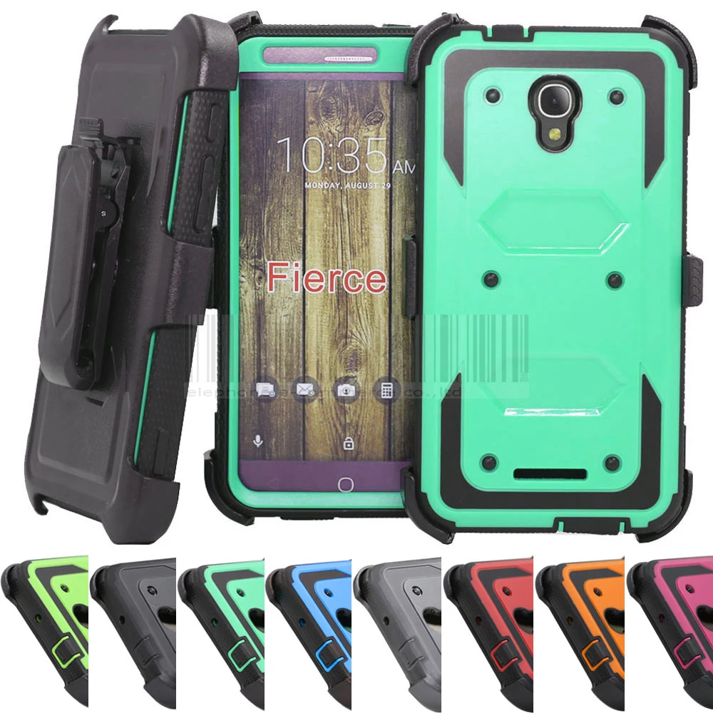 Для Alcatel Fierce 4 сверхмощный Гибридный армированный Чехол кобура с зажимом для