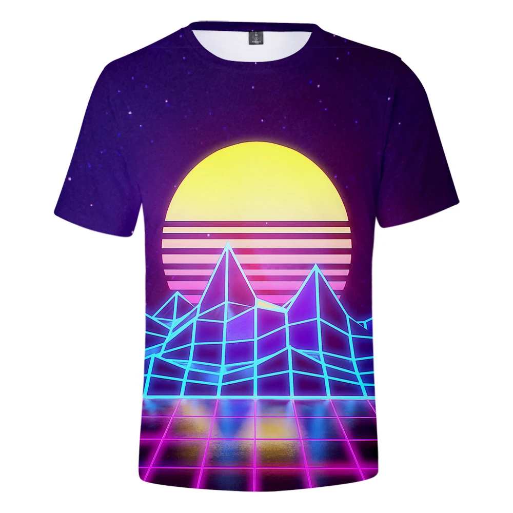 2019 горячая Распродажа Vaporwave 3D печать футболка Мужская/Женская мода с коротким