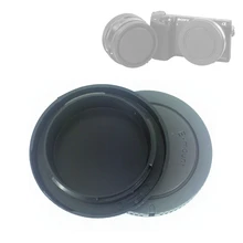 Đen Xám Camera Phía Sau Ống kính + Thân Nắp Trước cho Sony E Mount NEX Ống Kính SEL50F18 SEL16F28 SEL18200 SEL1855 thay thế ALC-B1EM(China)