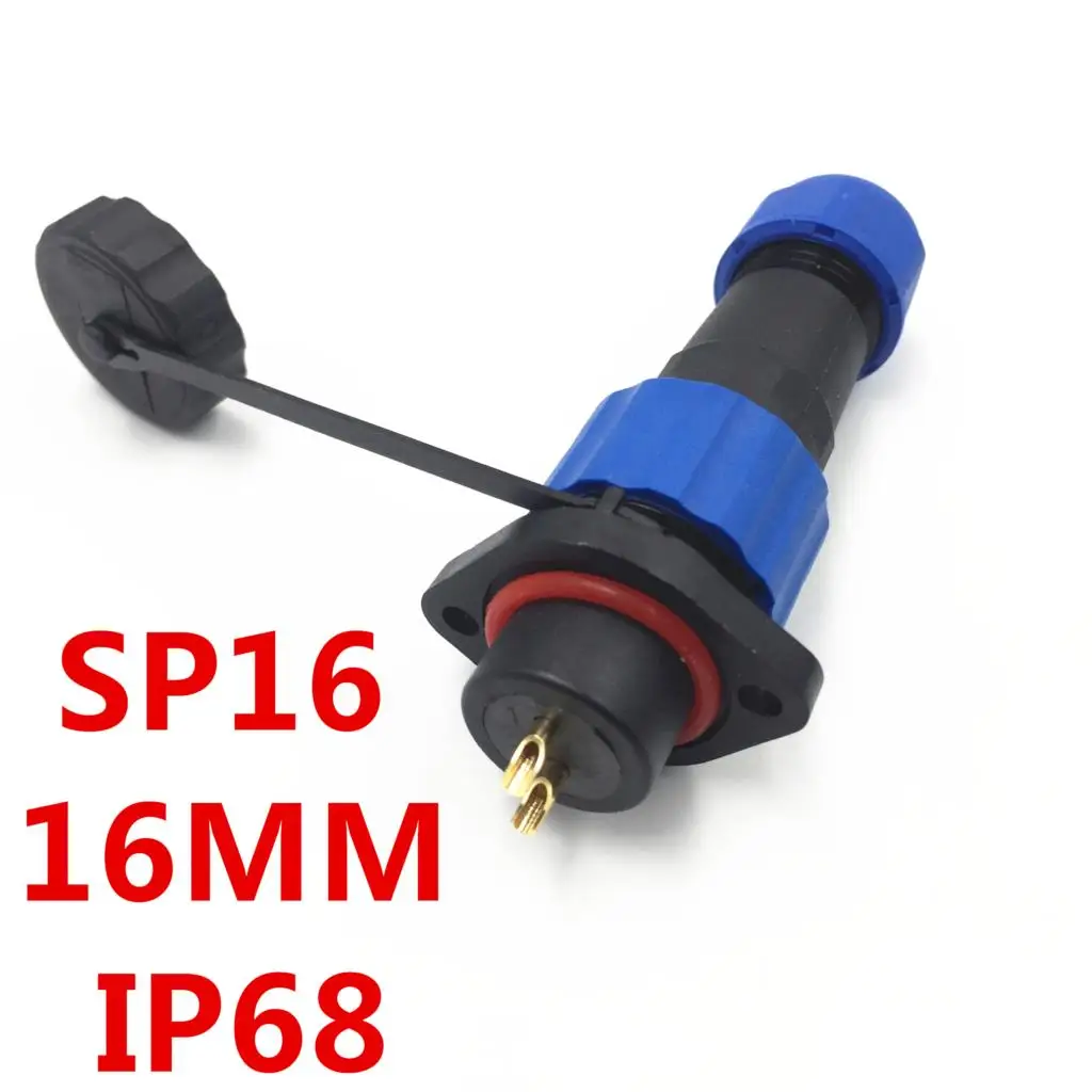 

Aviation Plug Waterproof Connector SP16 Type 2 Hole Socket 2/3/4/5/6/7/9Pin IP68 Power Cable Connector Male Plug Femal Socket