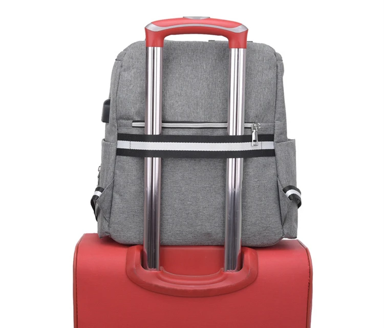 Fashion Baby Diaper Bags With Usb Interface Large Capacity Waterproof Mummy Maternity Nappy Bag For Mom Multifunctional Backpack (8)