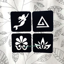 1 шт 4 стиля Русалка Цветок Дизайн Полые трафареты для татуировок хной для Аэрограф живопись для женщин Макияж Инструменты Шаблон татуировки трафарет