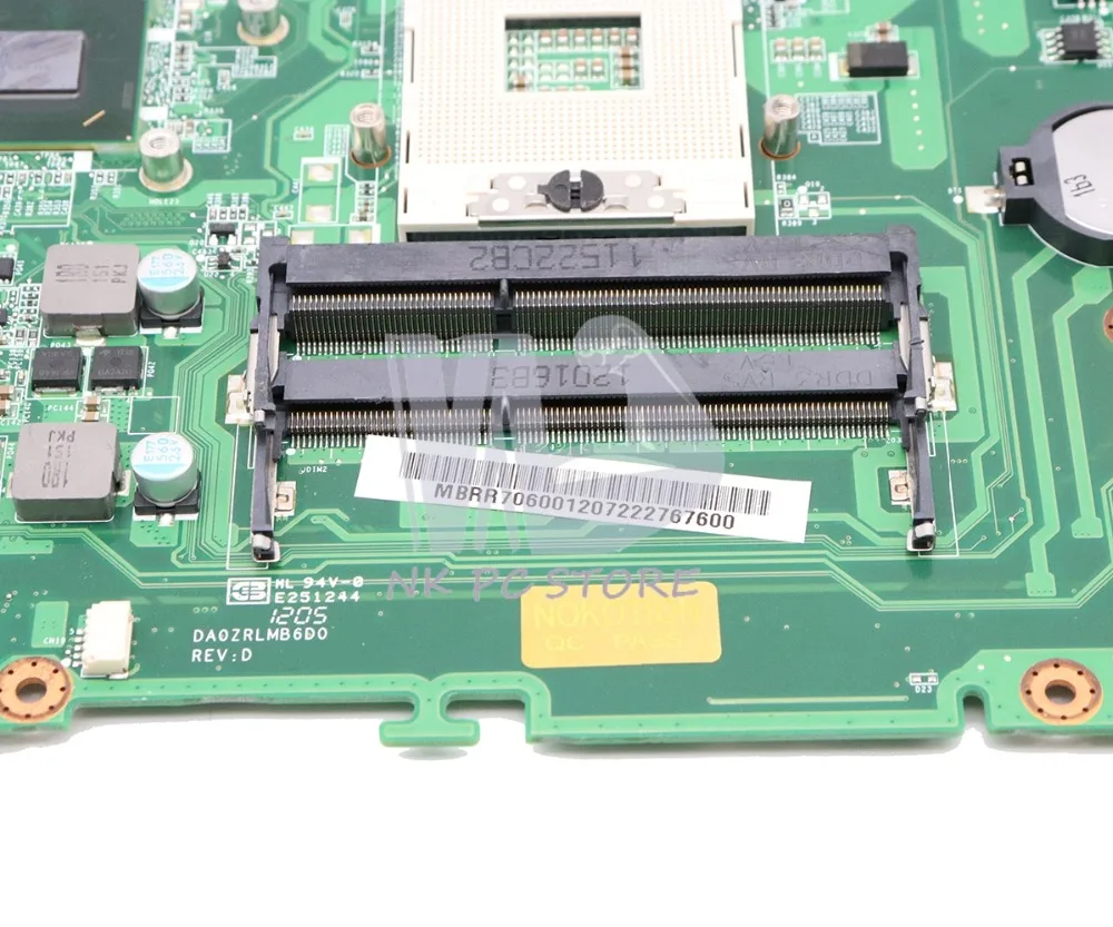 Материнская плата NOKOTION MBRR706001 DA0ZRLMB6D0 для ноутбука Acer aspire 5349 5749 материнская HM65 GMA