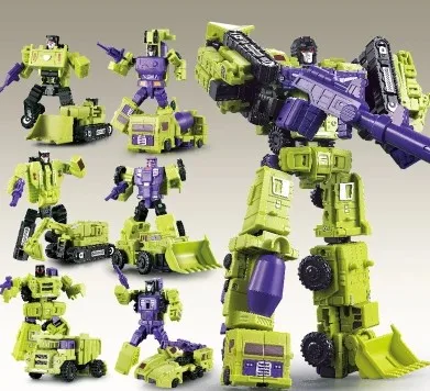 

Weijiang Transformation WJ Devastator 6 IN 1 Set DX9 Alloy Metal Engineering Truck Mode KO Action Figure Robot Toys