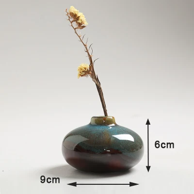 1 шт./компл. классический Керамика ваза двойной цвет фарфор мини небольшое украшение для ваз ремесла домашнего украшения аксессуары - Цвет: blue 1pcs  No flower