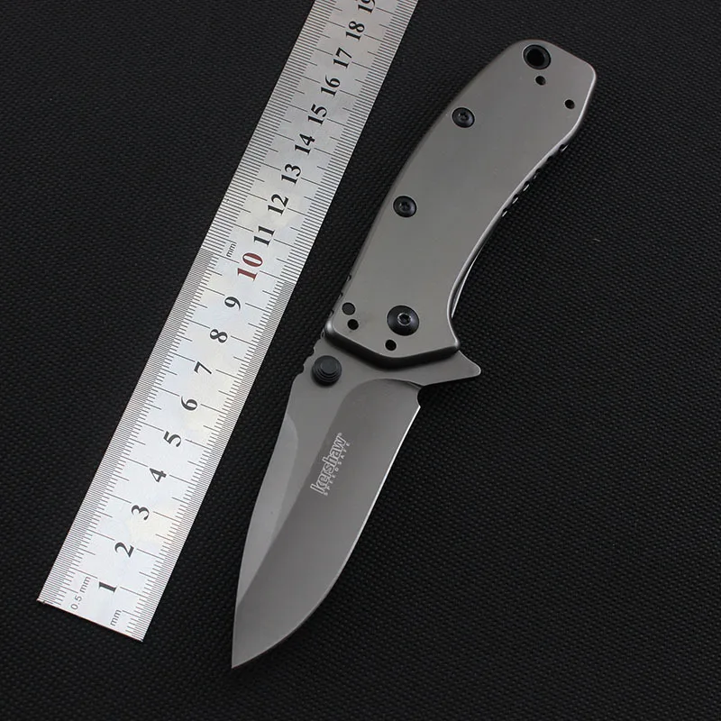HOT SALE Kershaw 1556 Folding Knife 7CR13MOV Assisted Flipper Camping Survival Tactical Utility EDC Knives 1556TI Pocket Tool