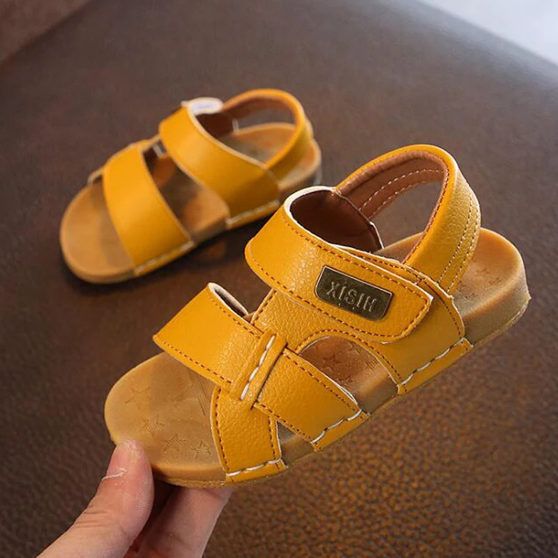 ULKNN Boys sandalies children's sandals boys stitching simple soft bottom sandals girls baby beach shoes tide  2019 summer new