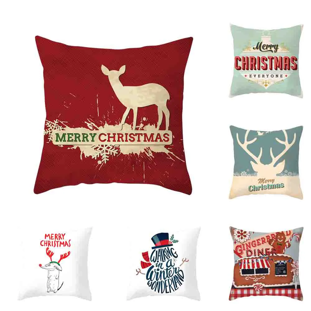 

Merry Christmas Super Soft Square Throw Pillow Pillow Cover 45x45cm Home