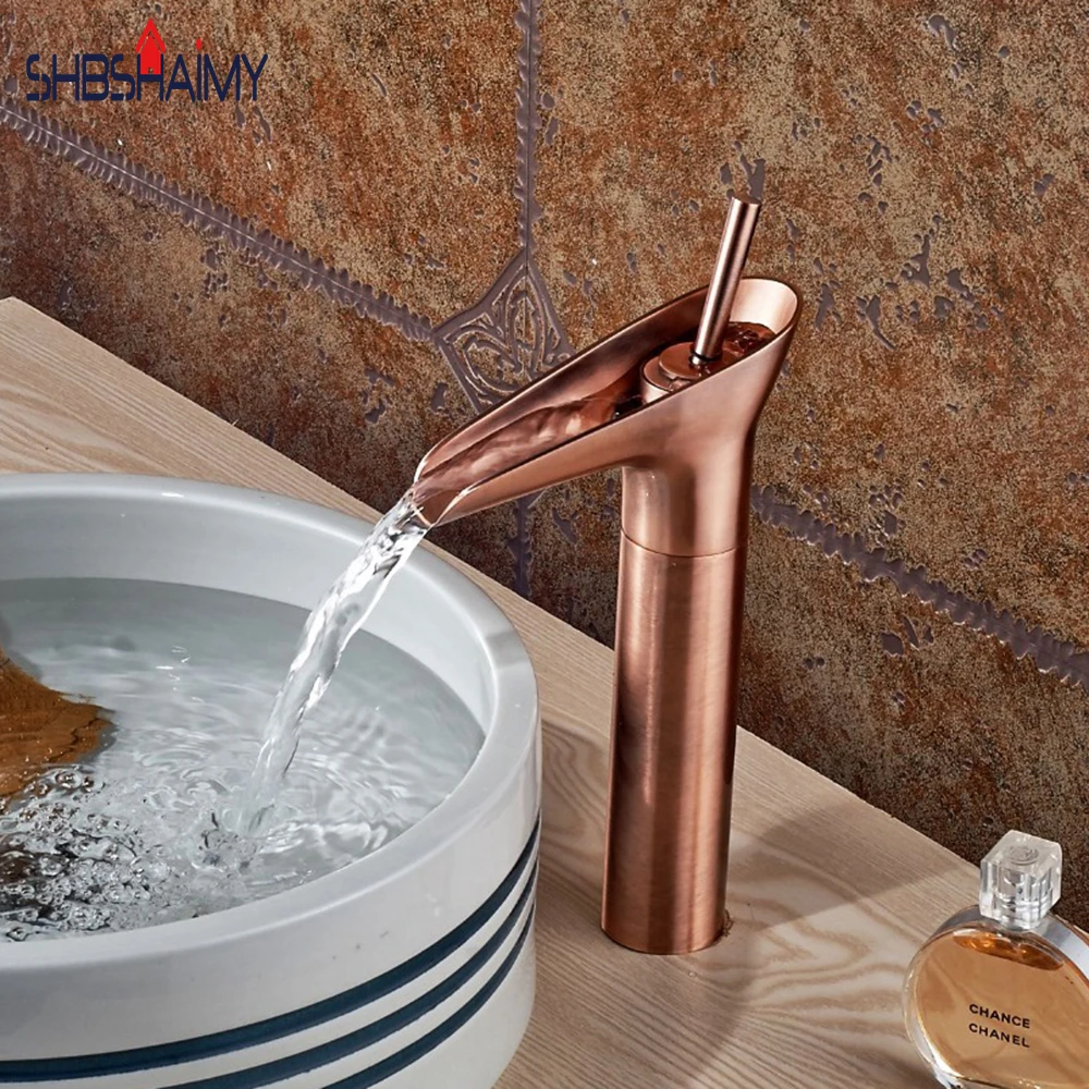 

Multi-national Delivery European Style Hot and Cold Water Bathroom Faucet Red Bronze Basin Faucet Free Pipe