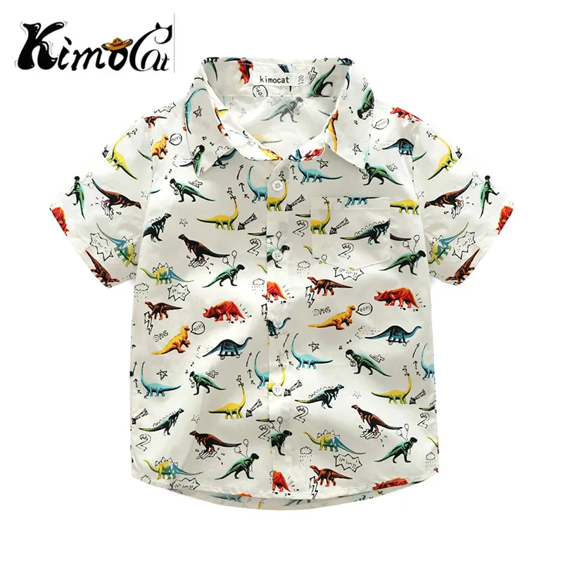 

Kimocat new children carter fashion blusas Summer boys cute dinosaur casual shirt