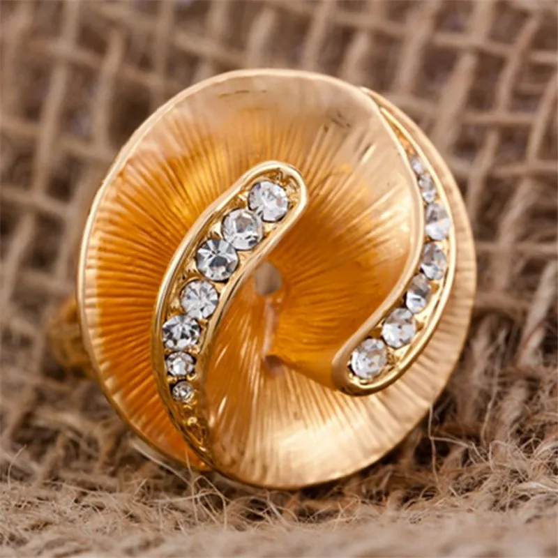 Китайской культуры тайцзи элемент золото Color обручальные кольца с Австрией