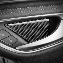 4 шт., автомобильные накладки на дверные ручки из углеродного волокна, автомобильные наклейки, автомобильные аксессуары для Mercedes Benz C Class W205 C180 C200 GLC