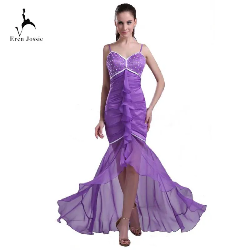 

Eren Jossie Sexy Design Fashion Women Spring Lilac Chiffon Mermaid Dresses Party Prom Gown Beaded Evening Guest Dress