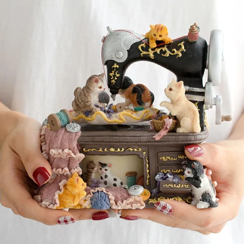

machine cat music box cartoon music box restoring ancient ways is a undertakes girl children Christmas birthday gift