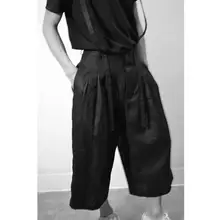 27-44 мужская одежда GD стилист волос льняная летняя шляпа свободный комбинезон повседневные широкие брюки плюс размер певица костюмы