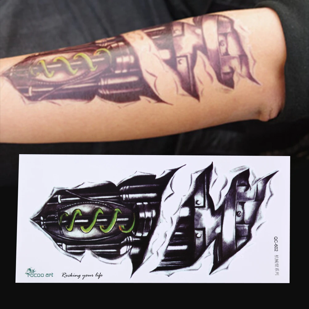 

Sleeve Designs Arm Waterproof Tattoos Temporary Tattoo For Cool Men Women Transferable Tattoos Stickers On The Body Art 21*10cm