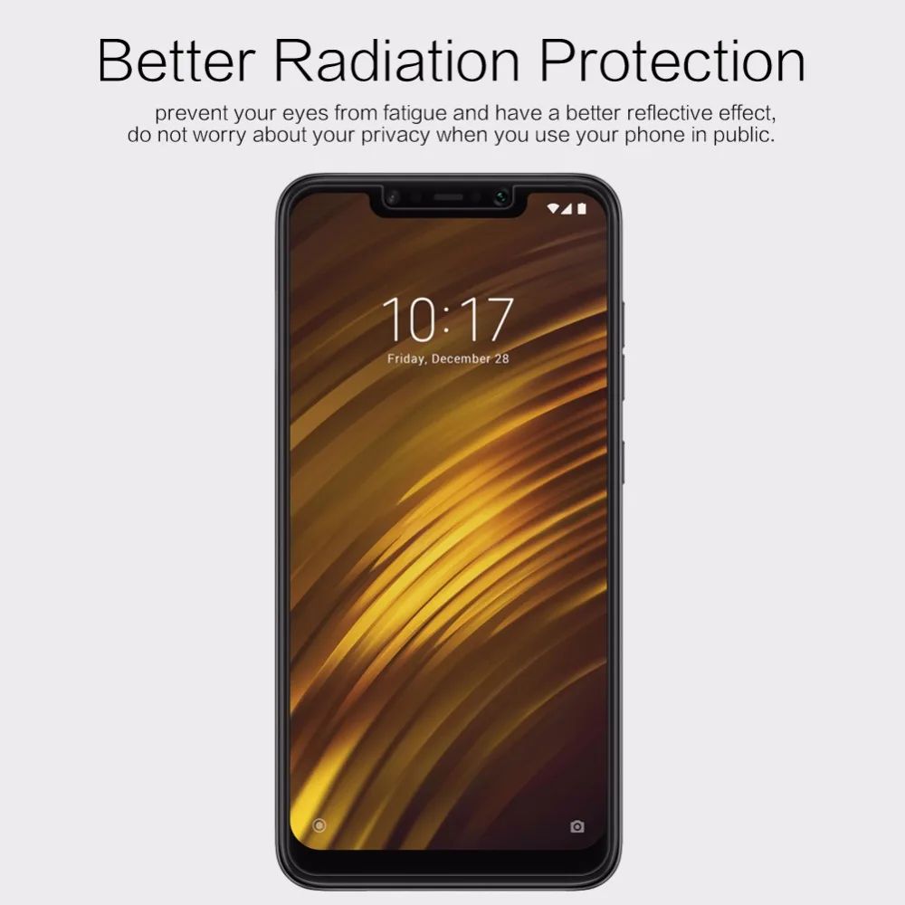 Para Xiaomi Pocophone F1 Nillkin Anti-Huella Digital Protector Protector de pantalla Para Xiaomi Pocophone F1 Nillkin Anti-Huella Digital Protector Protector de pantalla