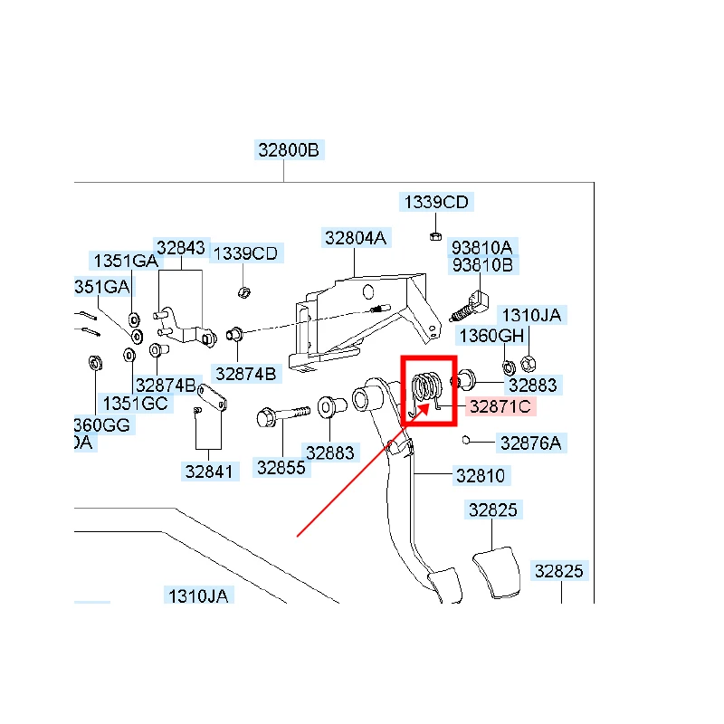 Для hyundai Sonata название Kia Optima педаль сцепления возвратный пружинный тормоз тормоза возвратная весна-возврат