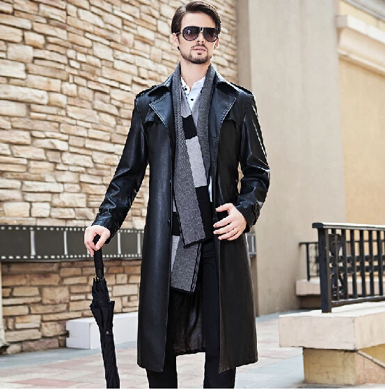 M 4xl 新メンズ秋冬ブランド革コートプラスサイズのスーツの襟レジャー長くトレンチコートオーバーコート Coat Fur Coates Messagecoated Welded Wire Mesh Aliexpress