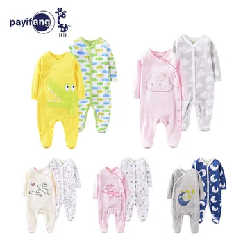 

Baby Girls Romper 2pcs Newborn Sleepsuit Flower Baby Rompers 2019 Infant Baby Clothes Long Sleeve Newborn Jumpsuits Baby Pajamas