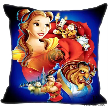 

Best Custom Beauty-and-the-Beast (1)@1 Pillow Case Bedroom Home Square zipper Pillowcases (One Side) #190404-01-70