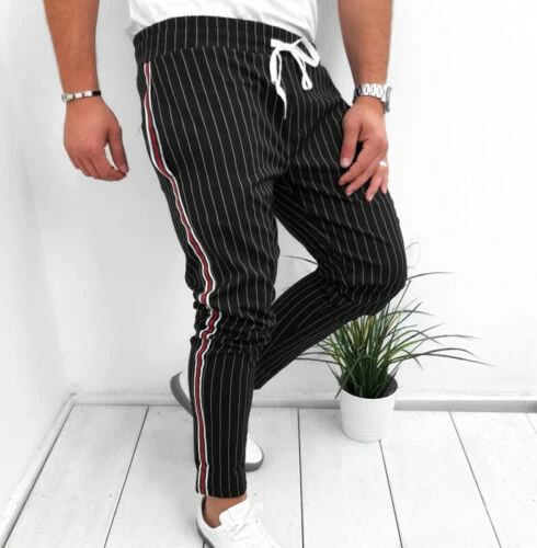 Men's striped casual trousers Clearance