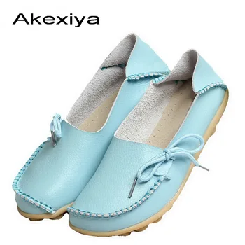 

Women Flats Real Leather Ladies Flat Shoes Moccasins Mother Loafers Soft Leisure Shoes Driving Casual Ballet Footwear