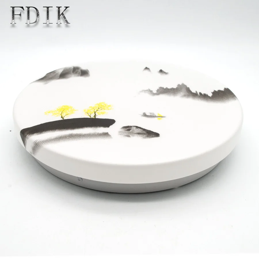 

Modern minimalism Ultra thin LED Ceiling Lights Chinese Ink Painting Circular Acrylic Ceiling lamp 12W 18W 24W Living room Porch