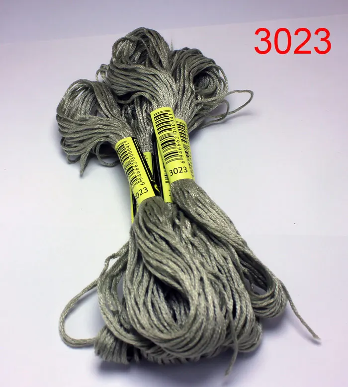 3023 10 шт. нитки для вышивки крестом/Крест нитки для вышивания крестиком/пользовательские нитки цвета 08 - Цвет: 3023