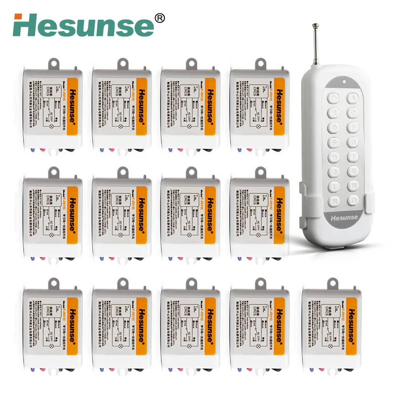 

Y-F211B1N13 220V 13 Channels Wireless RF Disconnect Remote Control Switch Learning Code Switch Through Walls 110V