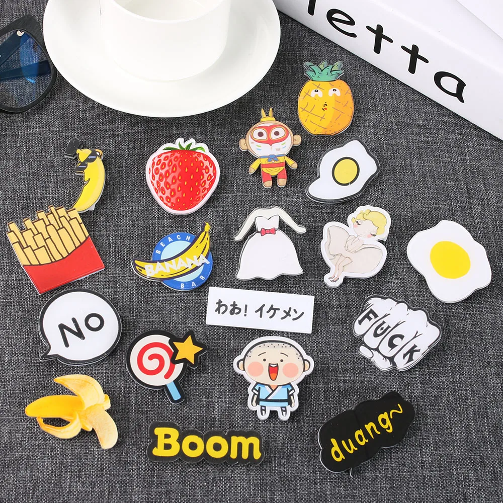 

Cute Cartoon Pin Badge Icons Pin Up Icon Acrylic Anime Icons Acrylic Kid Clothes Decors for Women Lovely Backpack Badge Brooches
