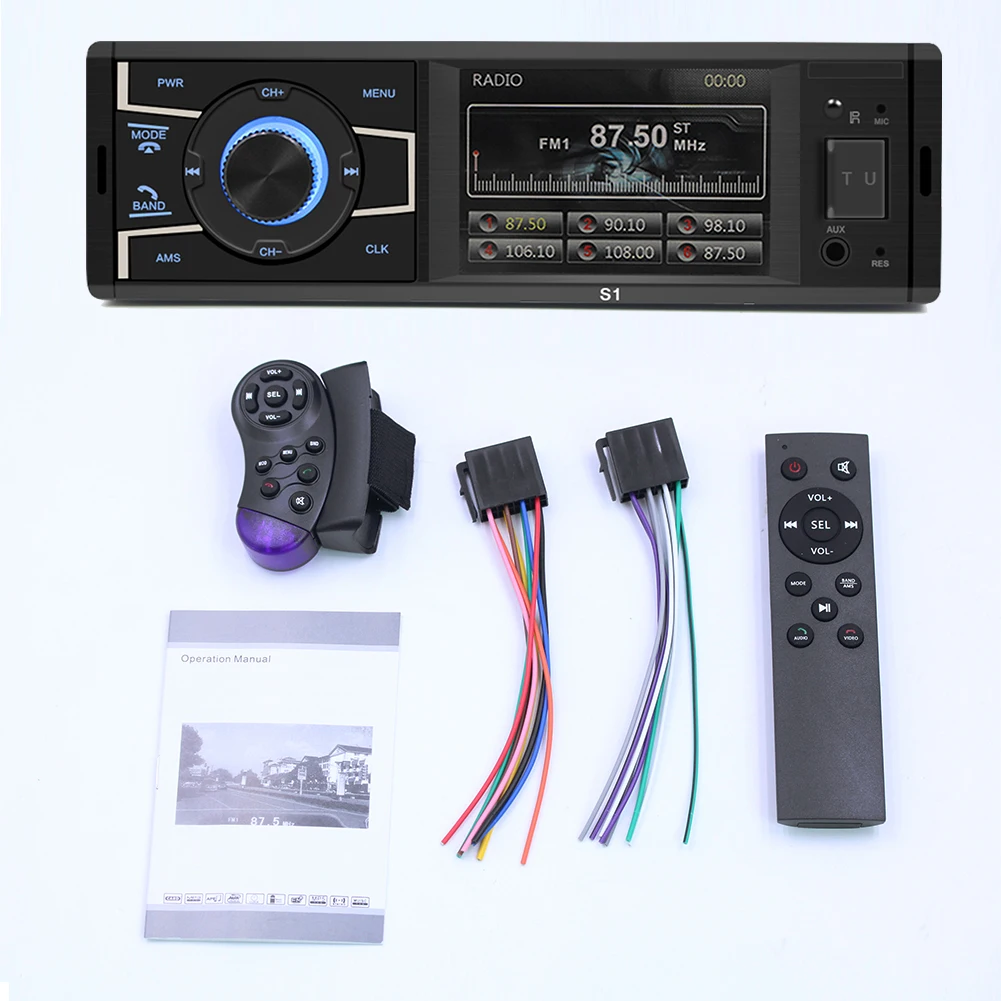 Автомобильный стерео MP5 плеер с экраном 3 2 дюйма 1 Din Bluetooth FM радио USB AUX in без/с