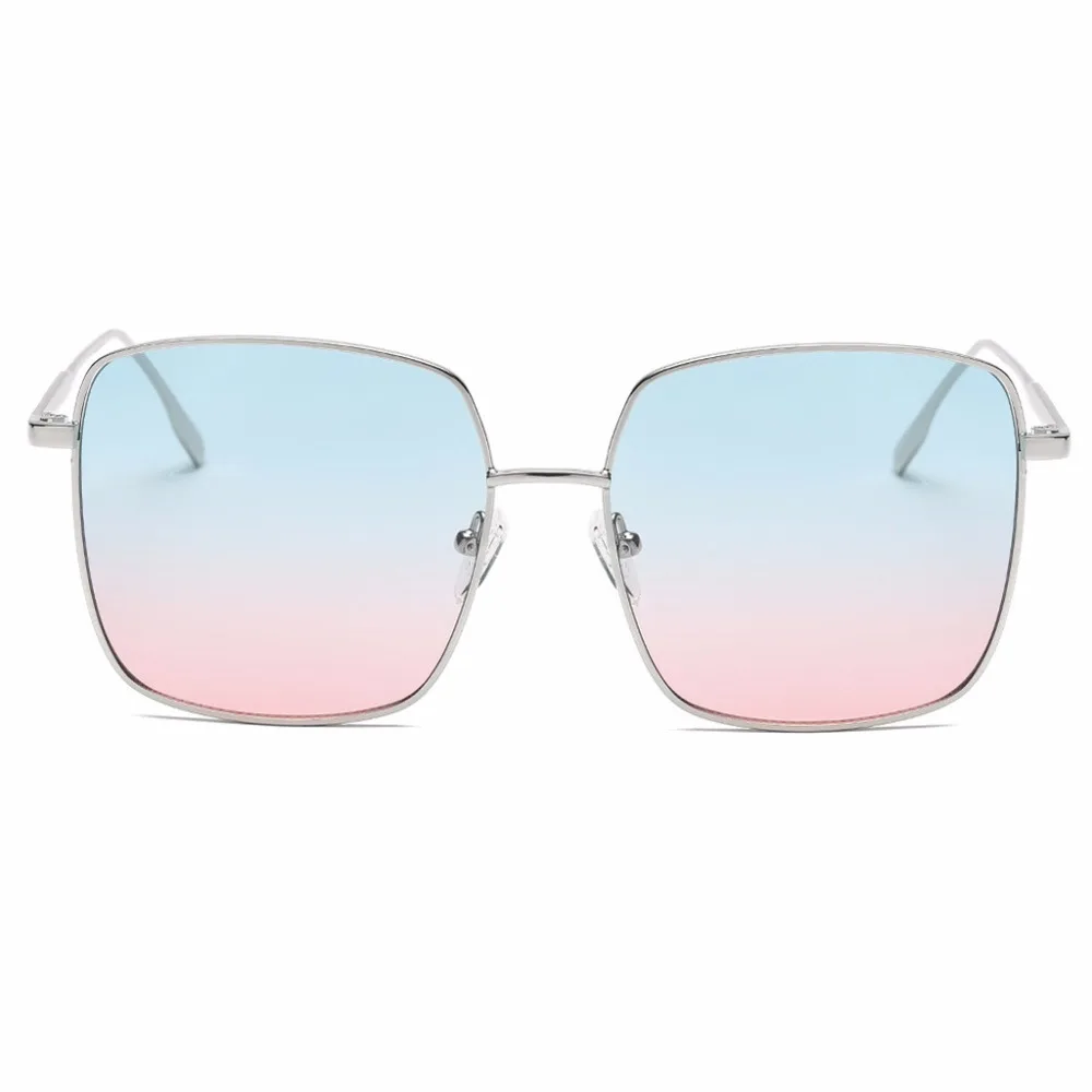 silver and blue and pink