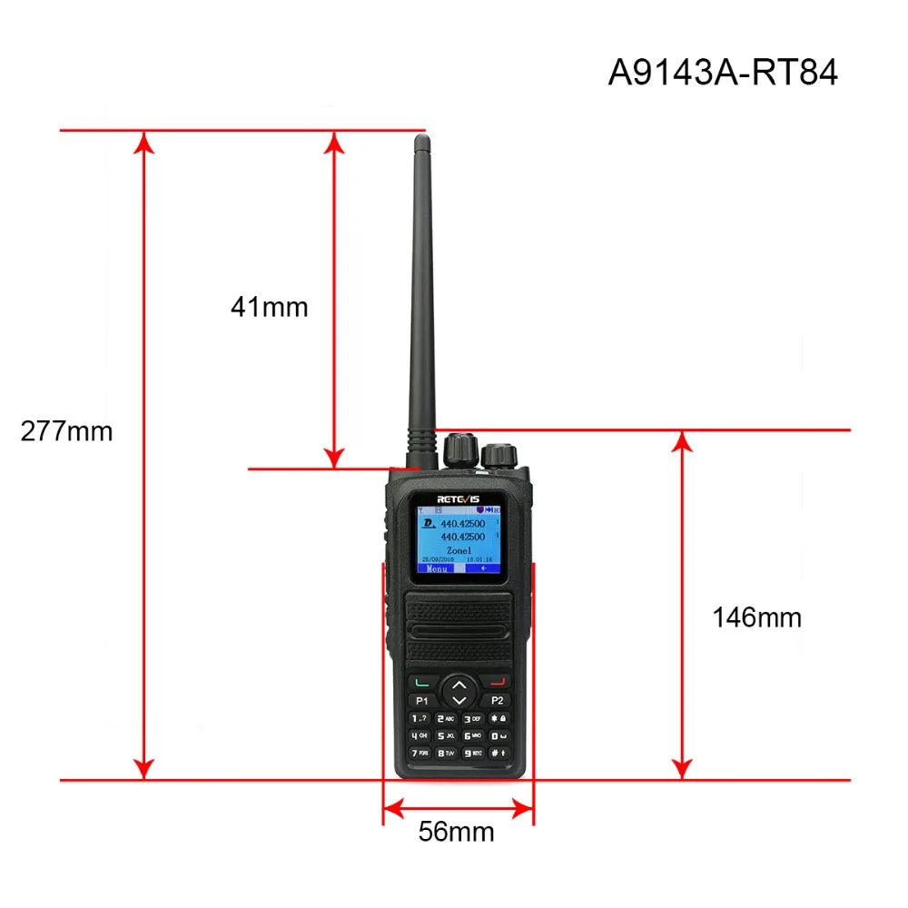 Retevis RT84 Dual Band Radio DMR Digital/Analog Walkie Talkie 5W Ham Amateur Radio Transceiver with Programming Cable Retevis RT84 Dual Band Radio DMR Digital/Analog Walkie Talkie 5W Ham Amateur Radio Transceiver with Programming Cable