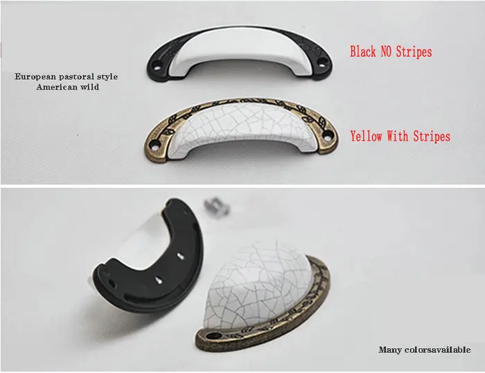 Shell Shape Zinc Alloy And Ceramic 106mm 4inch Cupboard Closet