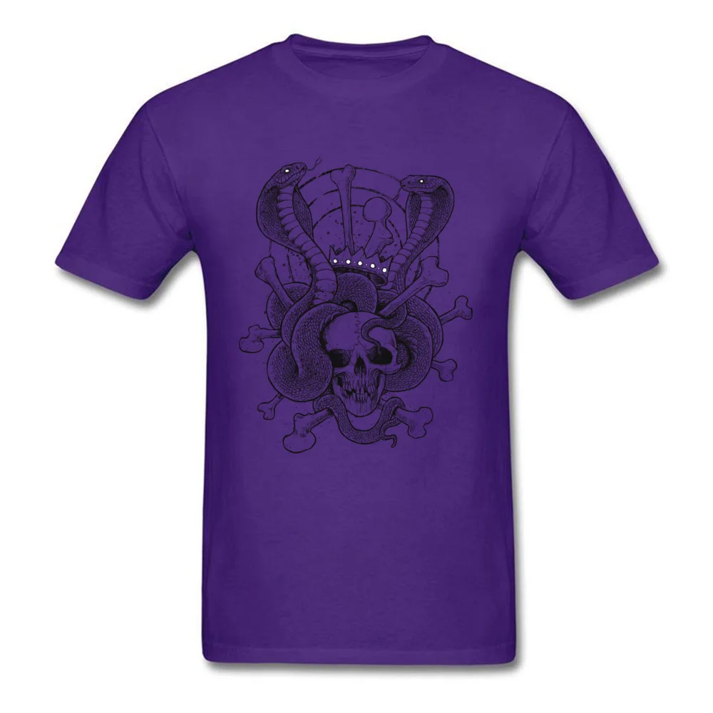 Round Collar King Cobras 100% Cotton Fabric Men's T Shirts Printed Short Sleeve Tops Shirt Funny Casual Tops Shirts King Cobras purple