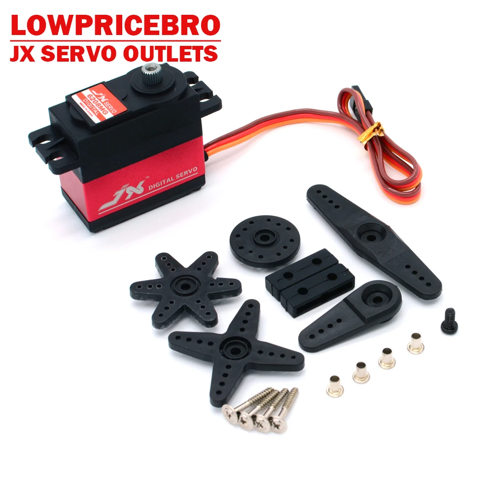 

JX PDI-6208MG 8kg 0.07 sec High Speed Metal Gear Digital Standard Servo for 1/10 RC Drift Car Buggy Crawler Plane
