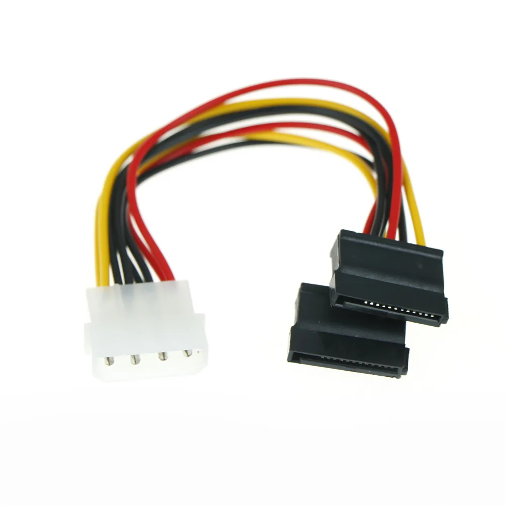 

2pcs 4 Pin IDE Power Splitter Computer Cable 1 Male To 2 Female ATA / SATA Power Cable Y Splitter Hard Drive Power Supply Cable