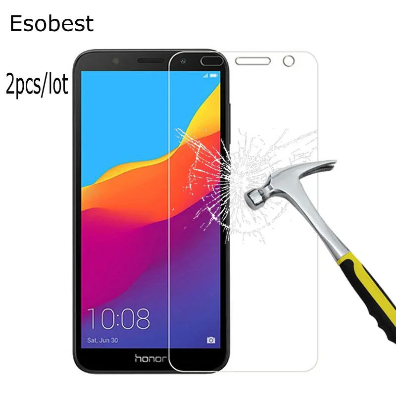 Esobest 2 шт. премиум стекло для Huawei Y5 Y6 Y7 prime 2018 закаленное защитное Защитная
