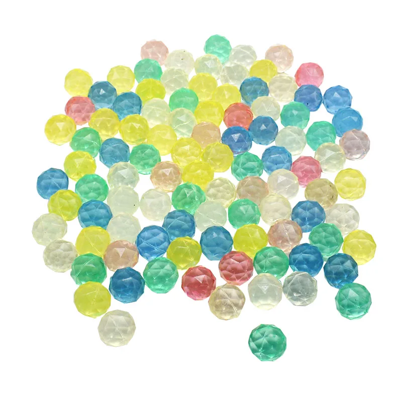 

100Pcs/Lot Diamond Shape Bouncing Ball Floating In Water Child Elastic Ball Kids Of Pinball Bouncy Toys