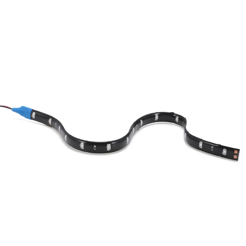 4Pcs/Set 12V 30cm USB Cable Power LED Strip Light Lamp SMD 3528 Blue Waterproof Car Truck Flexible Strip Tube Light