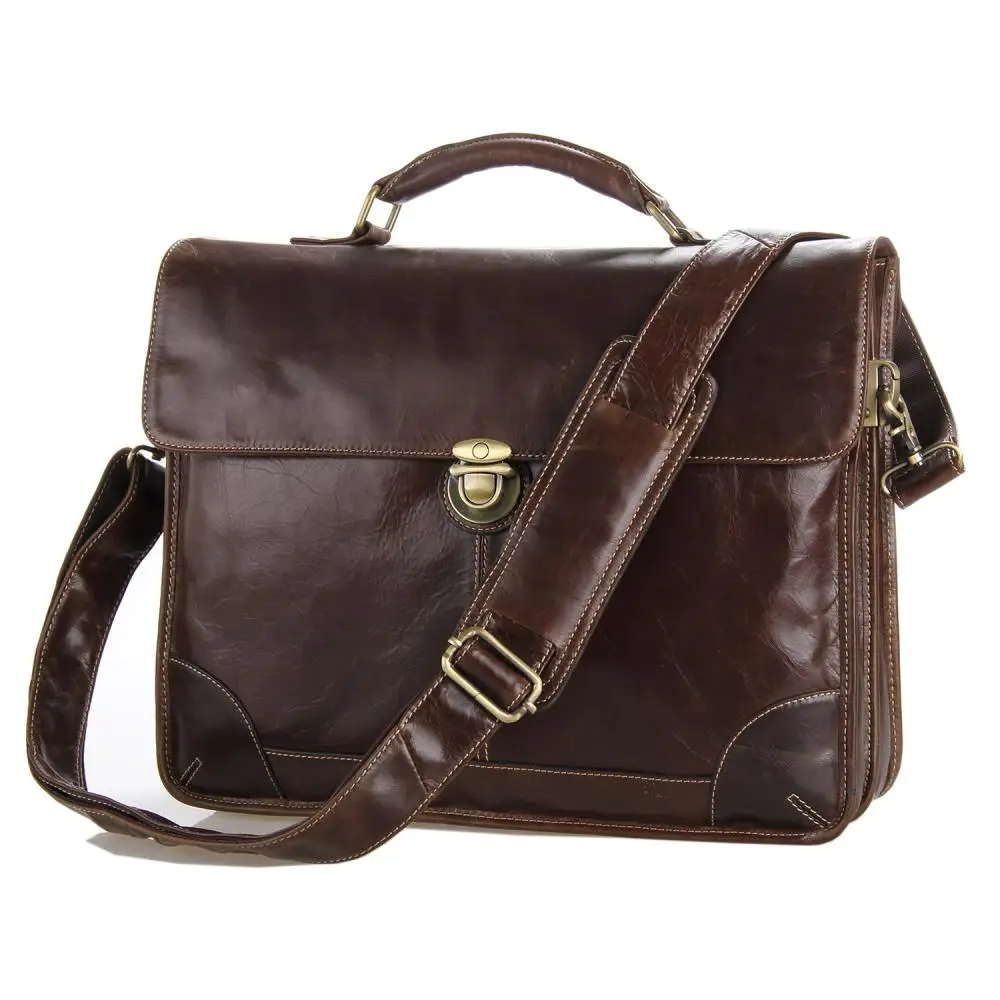 First layer of cowhide genuine leather men bag handbag briefcase fashion shoulder bag messenger