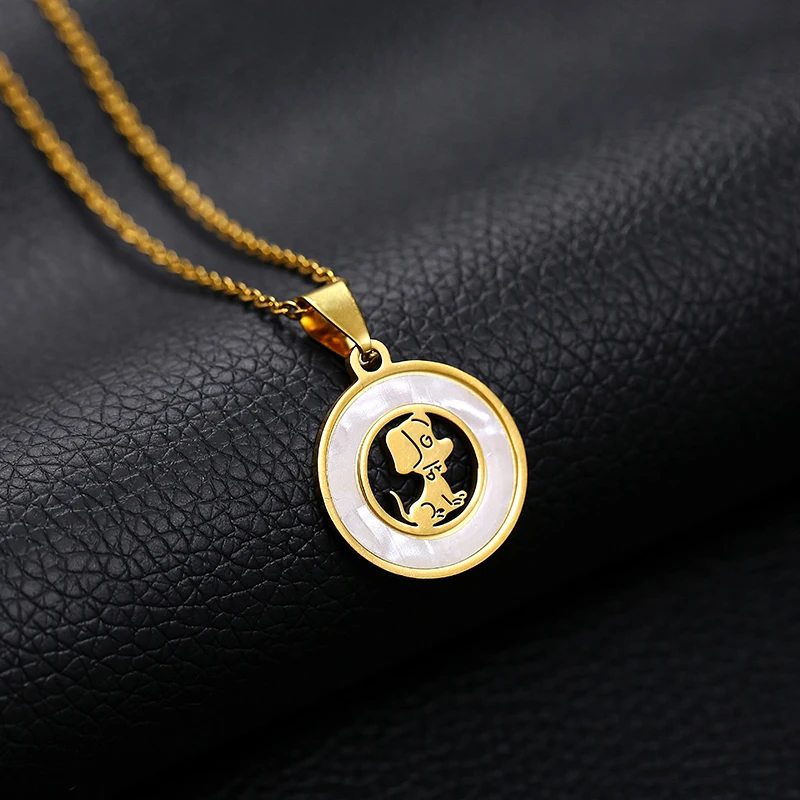 

Trendy Stainless Steel Zodiac Constellations Dog Pendants Necklaces For Gold/Silver color Women Men Jewelry Birthday Gifts