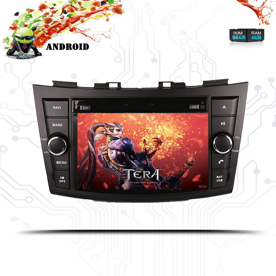 Top android 9.0 car dvd 2 din multimedia player for Suzuki Swift 2011 2012 2013 2014 2015 tape recorder autoradio BT GPS Head Unit 0