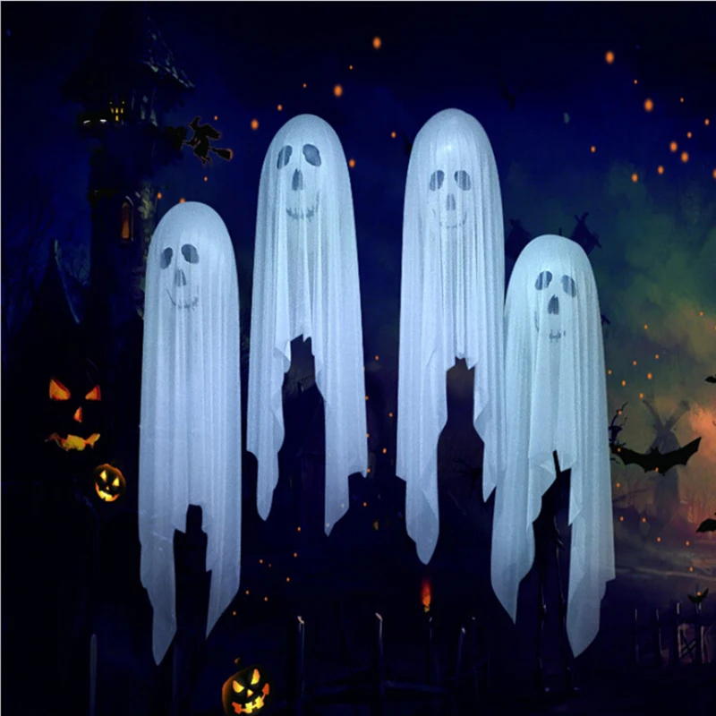 

67*39 Inch Pvc Halloween Inflatable Balloon Veil Animated Ghost Outdoor Yard Shopping Mall Decor Halloween Party Supplies