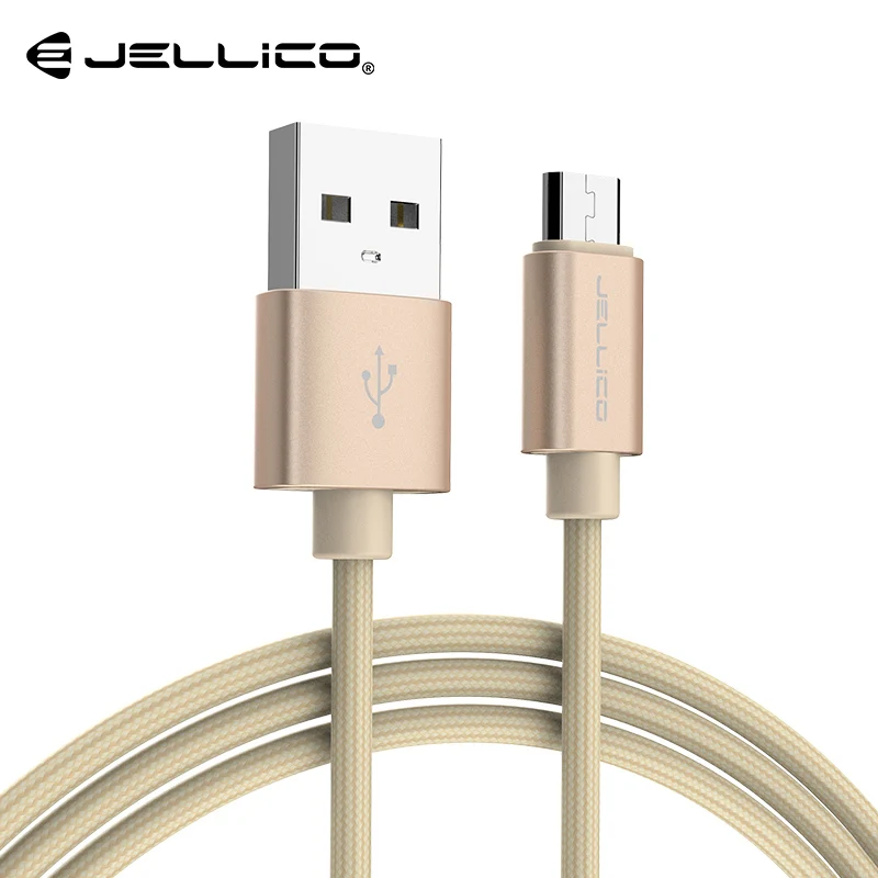 Jellico Micro USB кабель 3.1A нейлон Быстрая зарядка USB кабель для передачи данных для samsung Xiaomi LG планшет Android мобильный телефон usb зарядка Cor - Цвет: Золотой