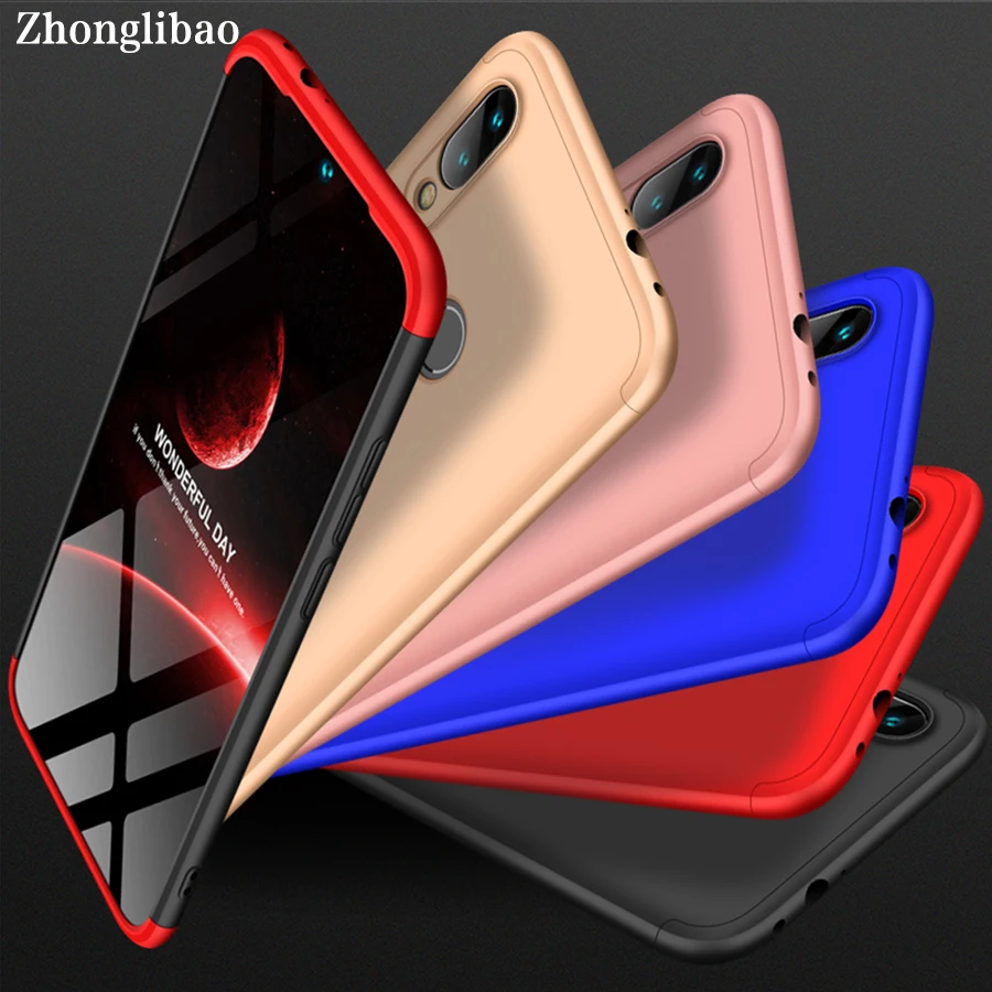 

360 Full Protection Cas for Xiaomi Mi Redmi Note 7 6 Pro Ultra Thin Anti-Knock Hard Matte Hard PC Shockproof Back Phone Cover