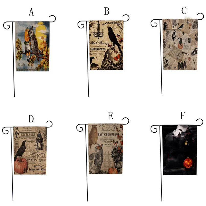 

Hot New Custom Pumpkin Halloween Weatherproof Decoration Garden Flag 12x18 inches Wholesale Free Shipping 0I11